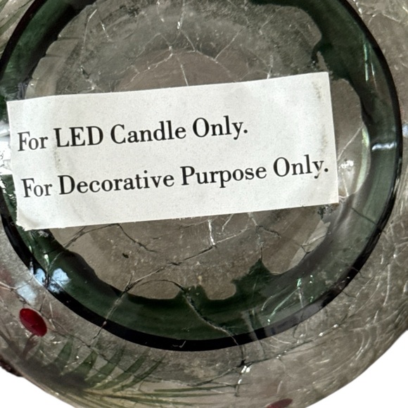 Vintage 3D Pinecone Crackle Glass TeaLight Votive Candle Holders. - Picture 8 of 9